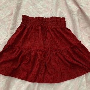 🐞red with black dots skirt🐞